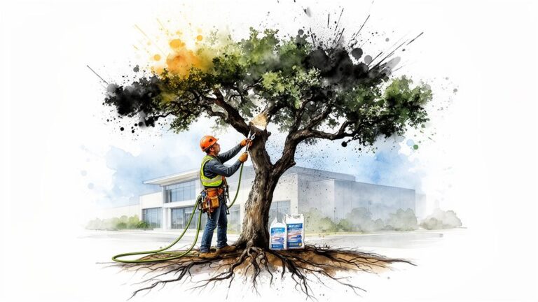 Commercial tree maintenance on Salinas property by certified arborists